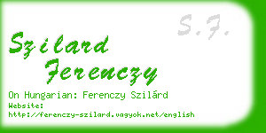 szilard ferenczy business card